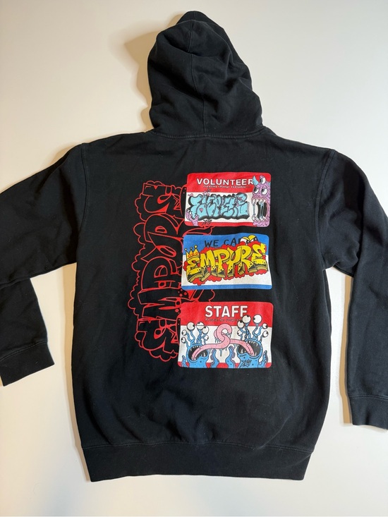 Empyre Other - Empyre Black Graphic Hoodie Large Graffiti Skate Streetwear Pullover